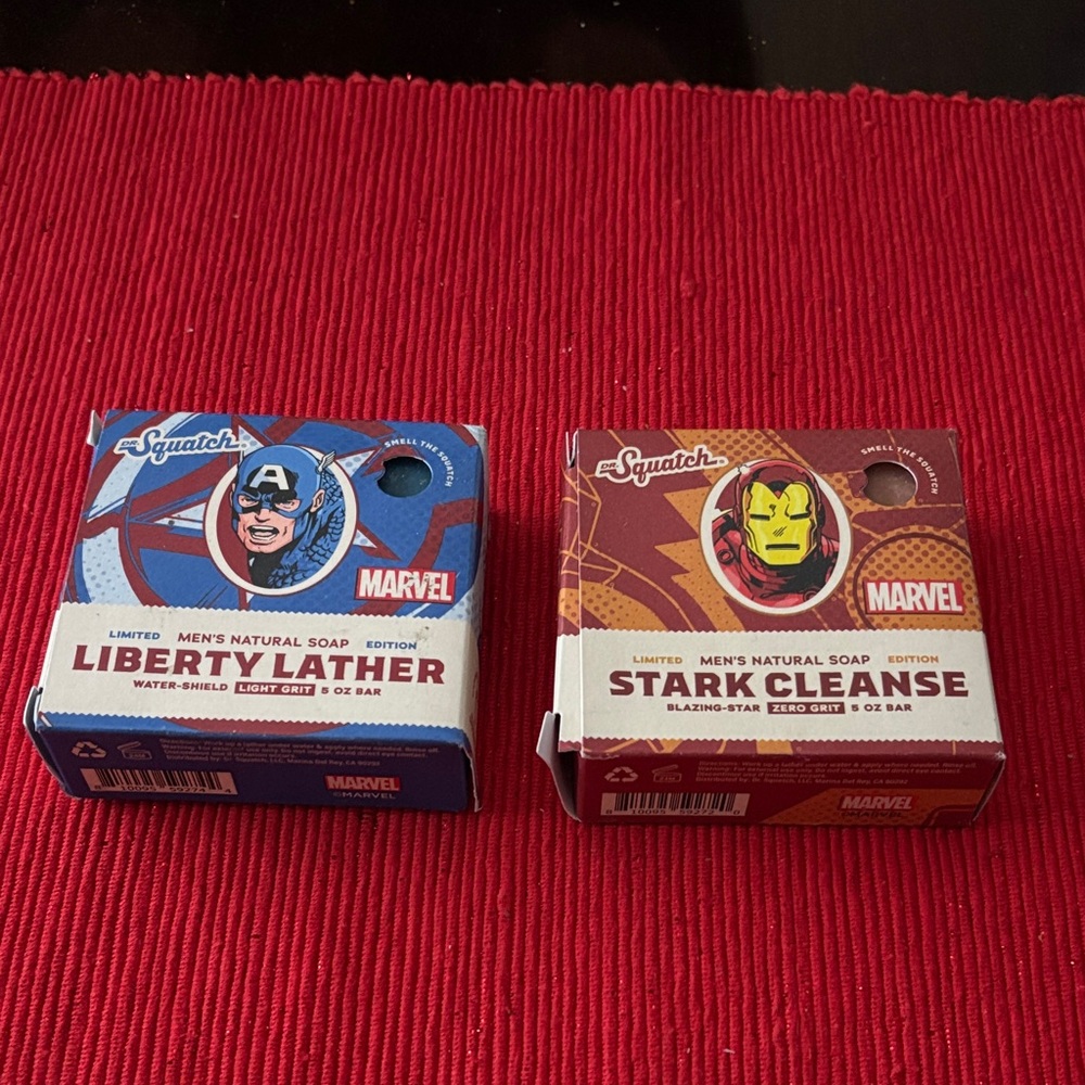 Marvel Liberty Lather and Stark Cleanse Soap Set - Blue and Red